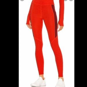 Twenty Montreal Caiman crocodile 3D activewear legging fiery red